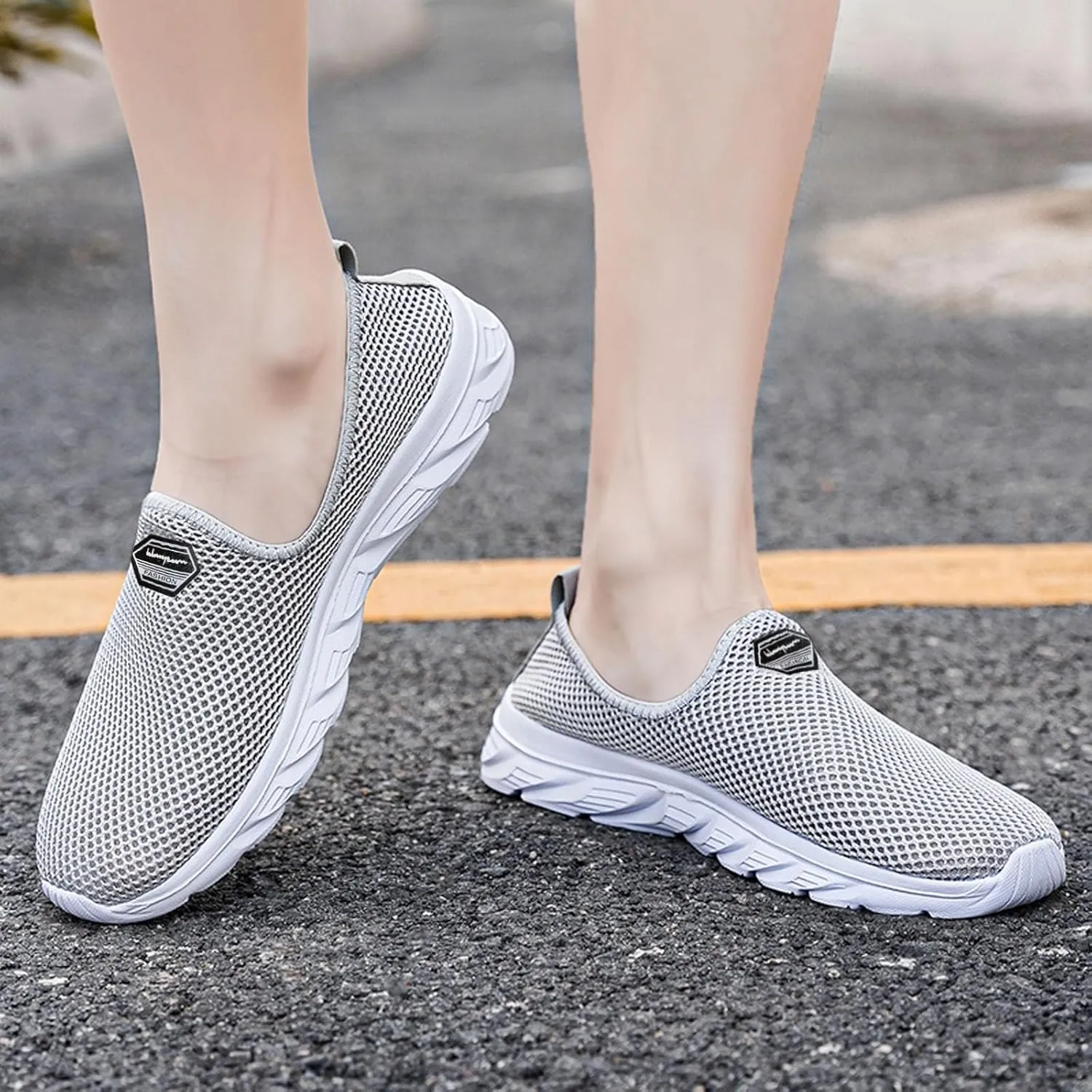 Mens Walking Shoes Women Casual Dress Shoes Womens Shoes Sneakers Lightweight Hiking Shoes PU Leather Tennis Shoes Low Top Wide Tennis Shoes Slip Ons