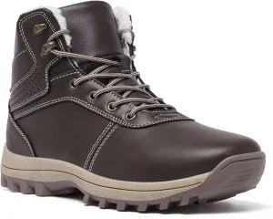 Men's Winter Snow Boots, Waterproof Warm Fur Lining, Non-slip Work Ankle Shoes, Casual Lightweight Hiking, Outdoor Hiking Boots