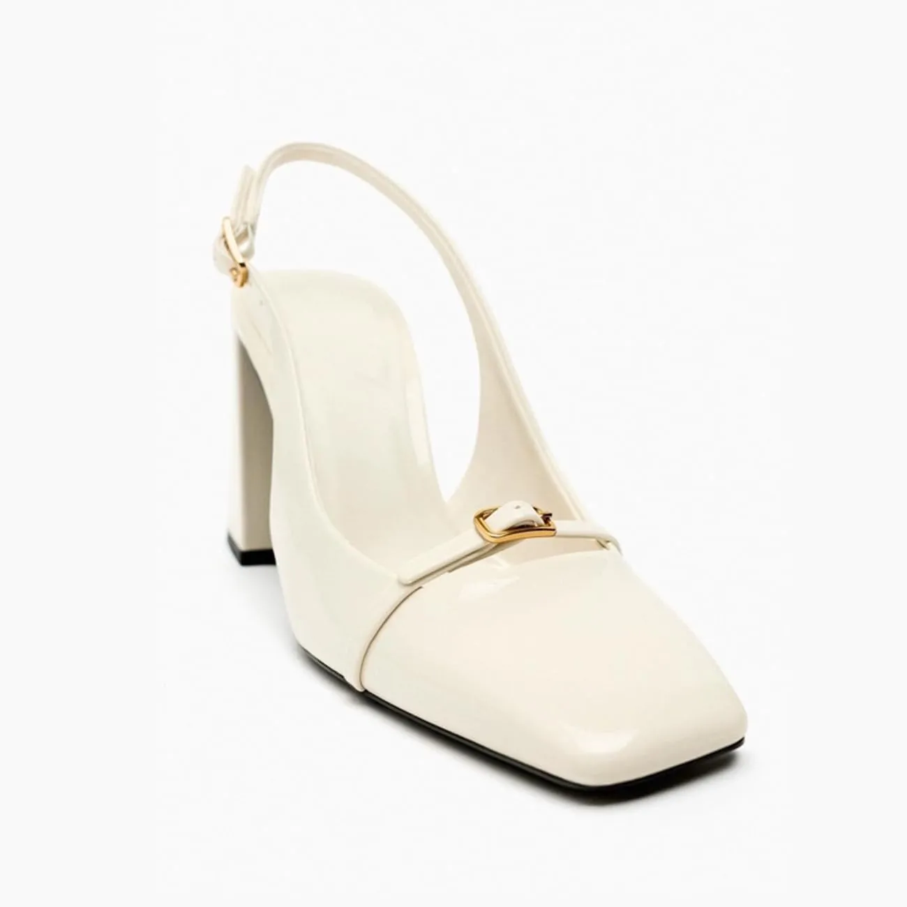 MRKEWUNEY Elegant Womens Slingback Mary Janes Chunky Heel Pumps