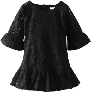 Mud Kingdom Girls Lace Dress Lightweight Party Elegant with Zipper