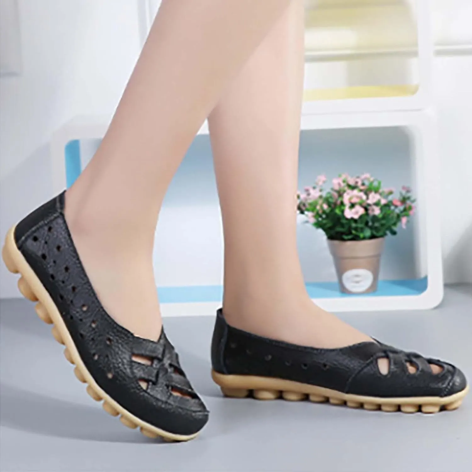 Orthopedic Flats Closed Toe Sandals for Women 2025 Summer Casual Slip-On Shoes