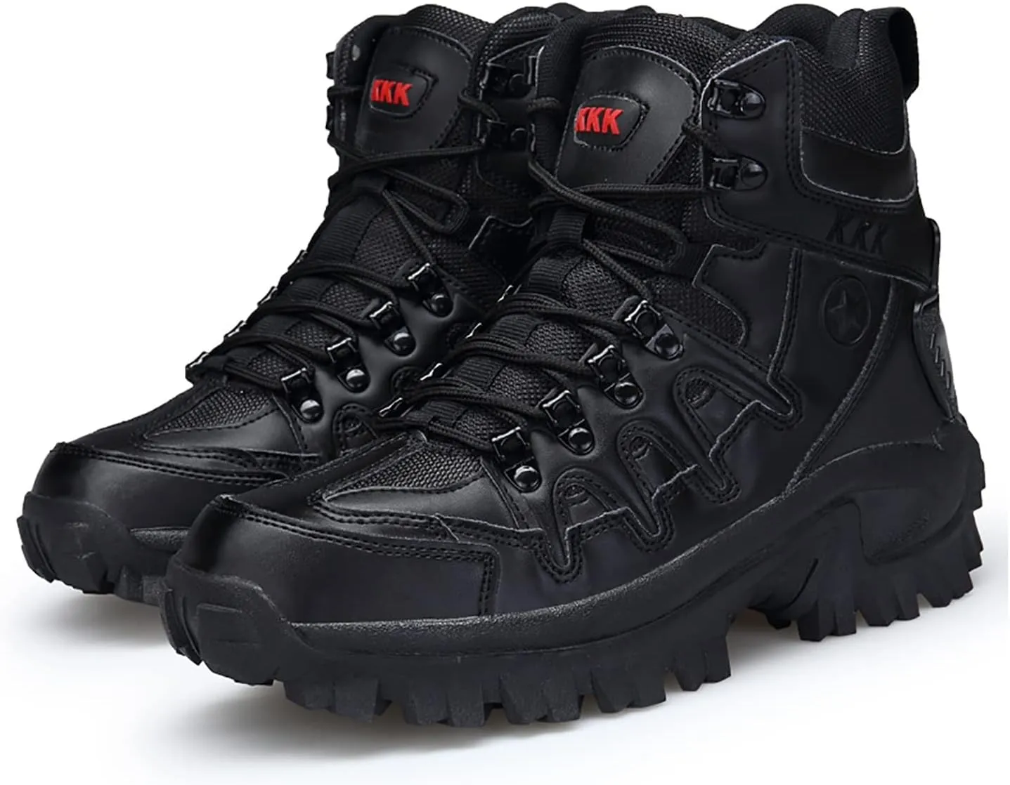 Outdoor Men's Tactical Military Boots, Spring and Autumn High Top Waterproof Non-slip Jungle Combat Boots, for Mens Comfortable and Lightweight Hiking Shoes