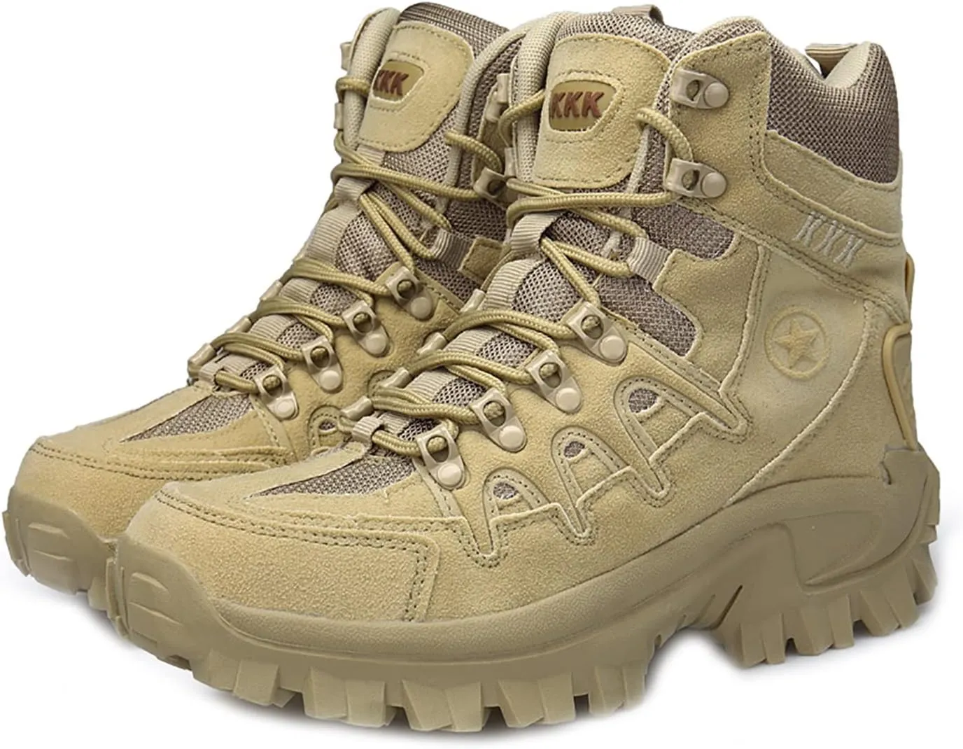 Outdoor Men's Tactical Military Boots, Spring and Autumn High Top Waterproof Non-slip Jungle Combat Boots, for Mens Comfortable and Lightweight Hiking Shoes