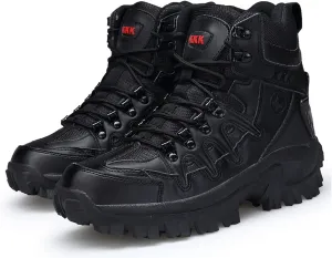 Outdoor Men's Tactical Military Boots, Spring and Autumn High Top Waterproof Non-slip Jungle Combat Boots, for Mens Comfortable and Lightweight Hiking Shoes