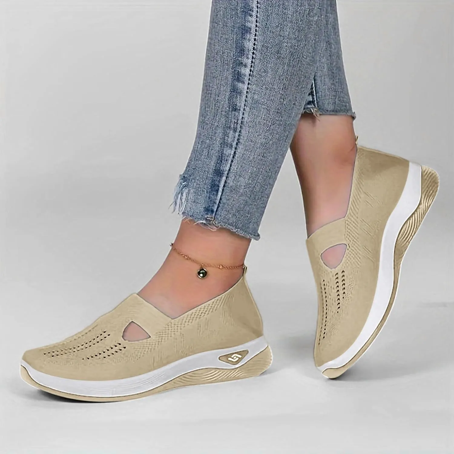 Sandals for Women Orthopedic Breathable Sandals Slip on Arch Support Sandal Memory Foam Sandal Walking Shoes