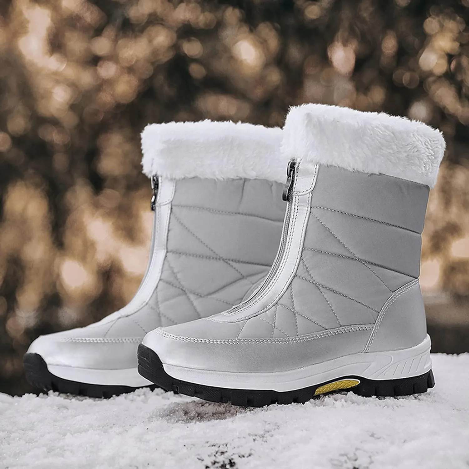 Snow Boots for Teen Girls Waterproof Snow Boots Insulated Ankle Booties Cold Weather Lightweight Hiking Boot Snow Boots
