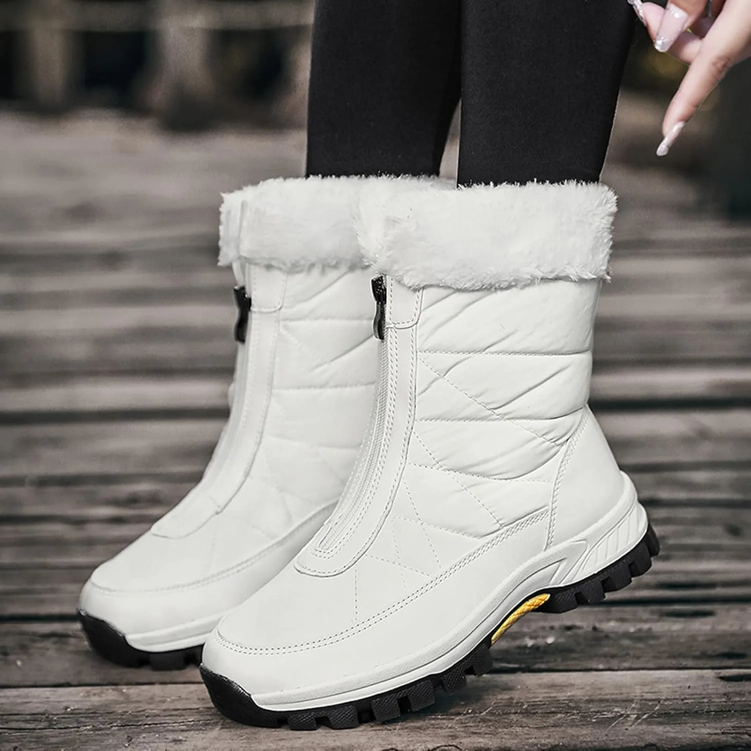 Snow Boots for Teen Girls Waterproof Snow Boots Insulated Ankle Booties Cold Weather Lightweight Hiking Boot Snow Boots