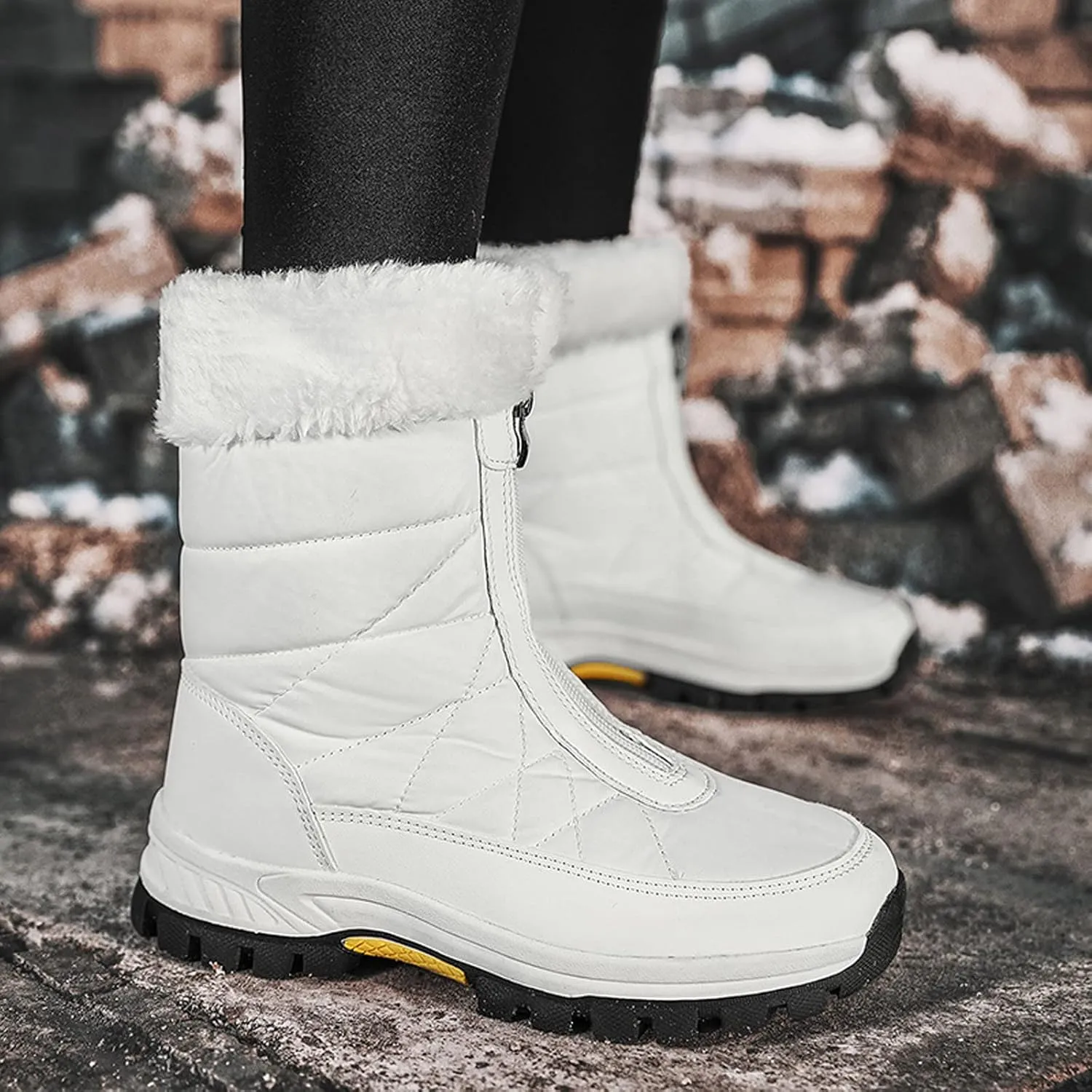 Snow Boots for Teen Girls Waterproof Snow Boots Insulated Ankle Booties Cold Weather Lightweight Hiking Boot Snow Boots