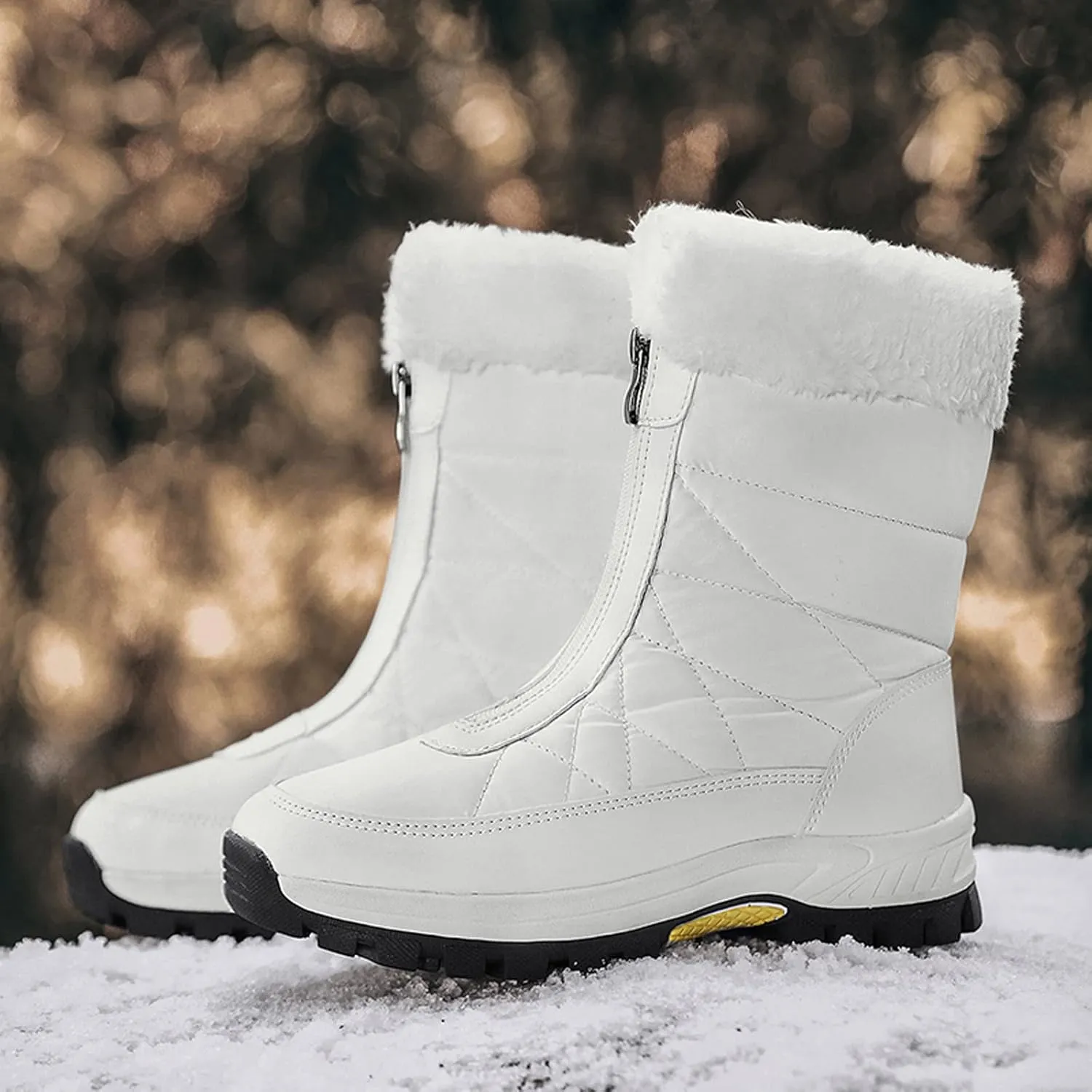 Snow Boots for Teen Girls Waterproof Snow Boots Insulated Ankle Booties Cold Weather Lightweight Hiking Boot Snow Boots