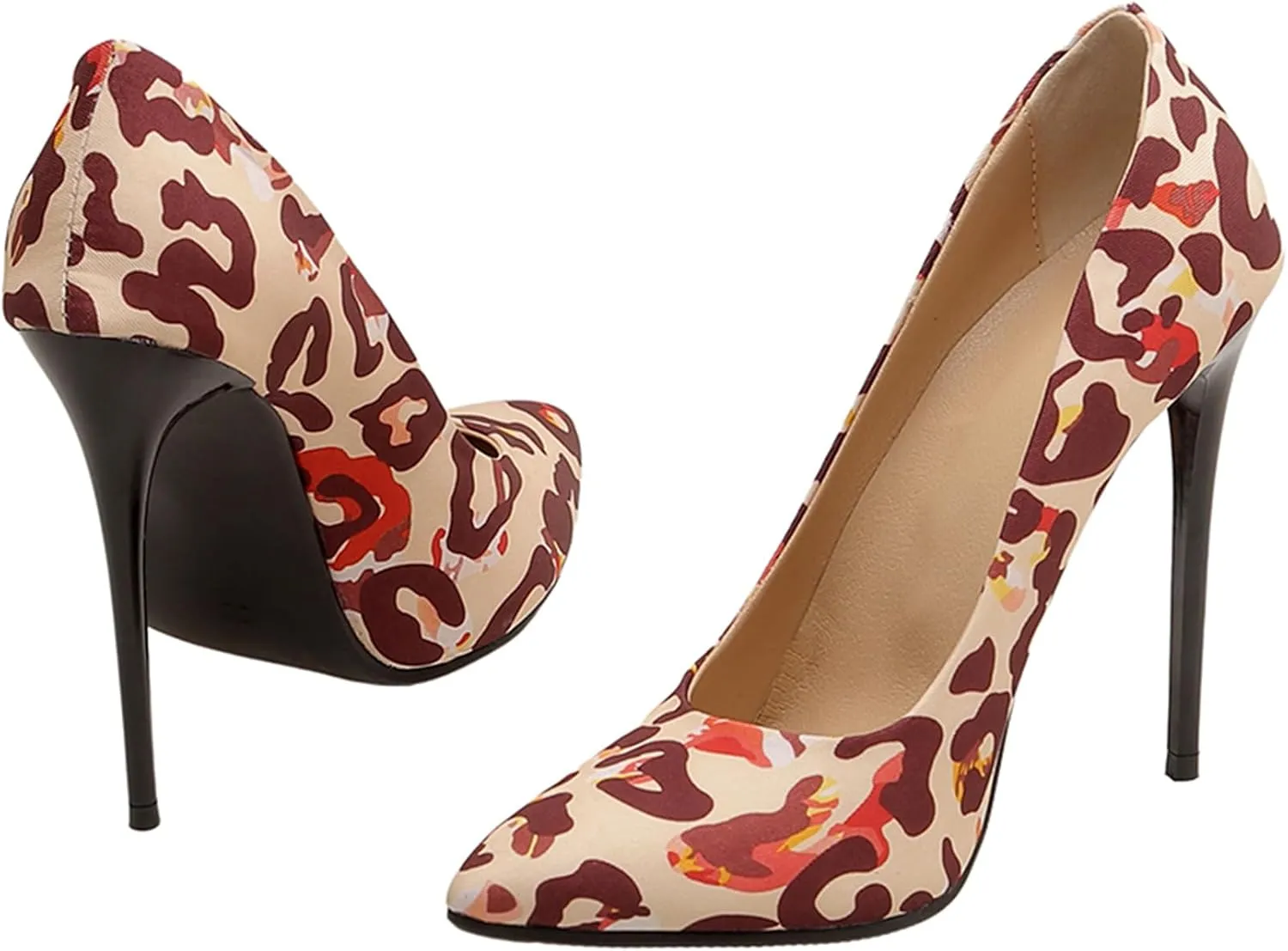 Stiletto Heels Womens Pointed Toe Patent Elegant Pumps