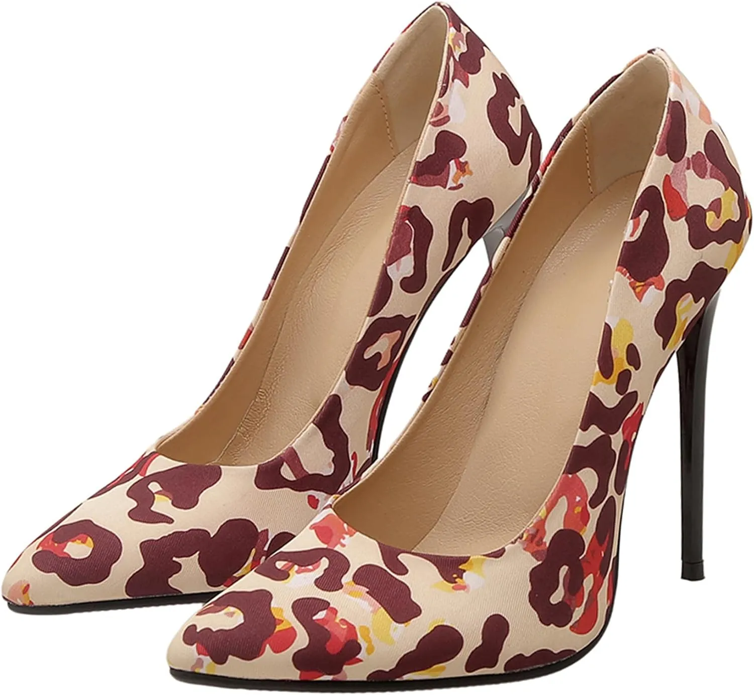 Stiletto Heels Womens Pointed Toe Patent Elegant Pumps