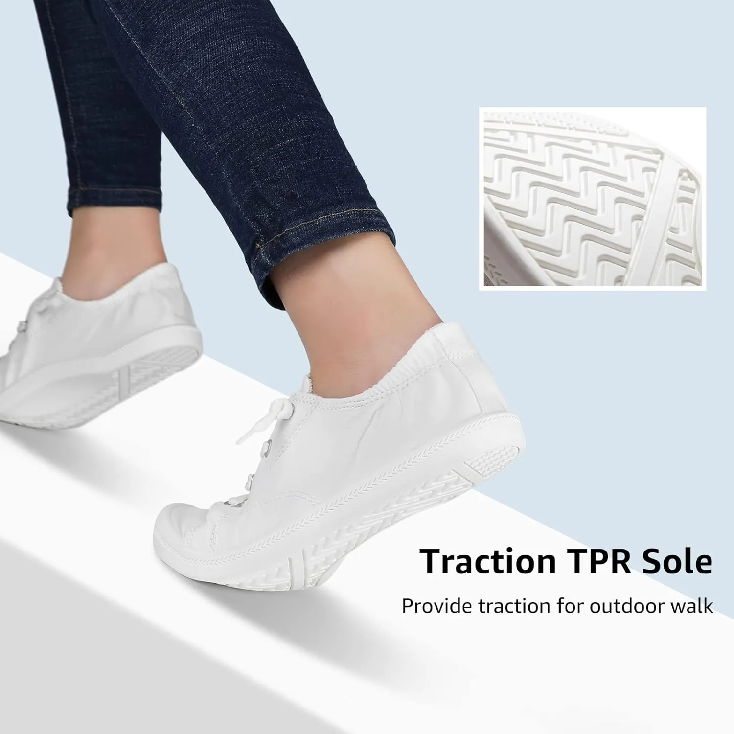 STQ Slip On Canvas Shoes for Womens Casual Fashion Sneakers with Arch Support