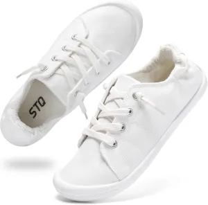 STQ Slip On Canvas Shoes for Womens Casual Fashion Sneakers with Arch Support