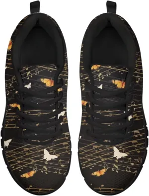 SYtrade Fashion Tennis Shoes for Women Print Slip On Running Sneakers Flat Canvas Shoes Black Sole