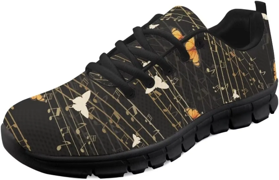 SYtrade Fashion Tennis Shoes for Women Print Slip On Running Sneakers Flat Canvas Shoes Black Sole