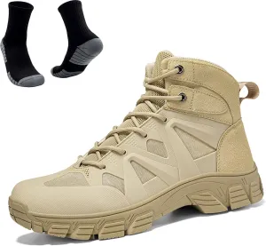 Tactical Boots for Hiking & Military | Lightweight, Waterproof, Anti-Slip, Breathable Combat Boots for Men