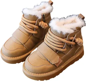 Winter Girls Boys Ankle Boots Kids Comfortable Warm Lined Comfort Casual Sports Shoes for Children Outdoor Hiking