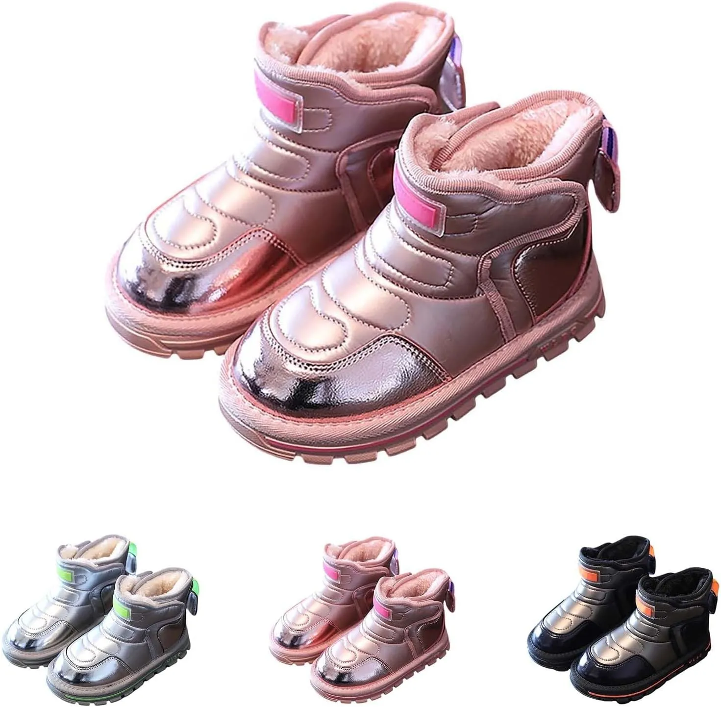 Winter Girls Boys Ankle Boots Kids Comfortable Warm Lined Comfort Casual Sports Shoes for Children Outdoor Hiking