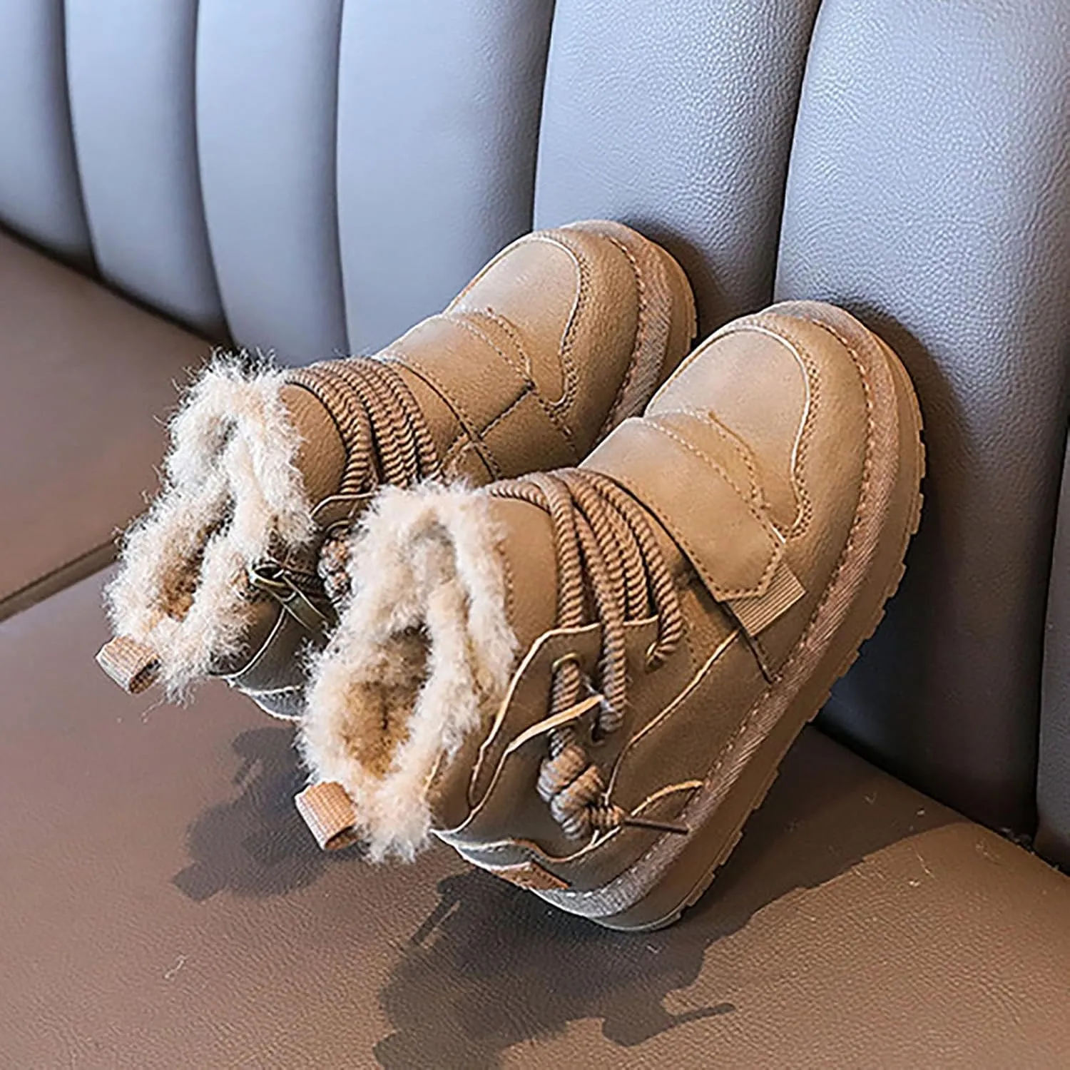 Winter Girls Boys Ankle Boots Kids Comfortable Warm Lined Comfort Casual Sports Shoes for Children Outdoor Hiking