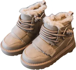 Winter Girls Boys Ankle Boots Kids Comfortable Warm Lined Comfort Casual Sports Shoes for Children Outdoor Hiking