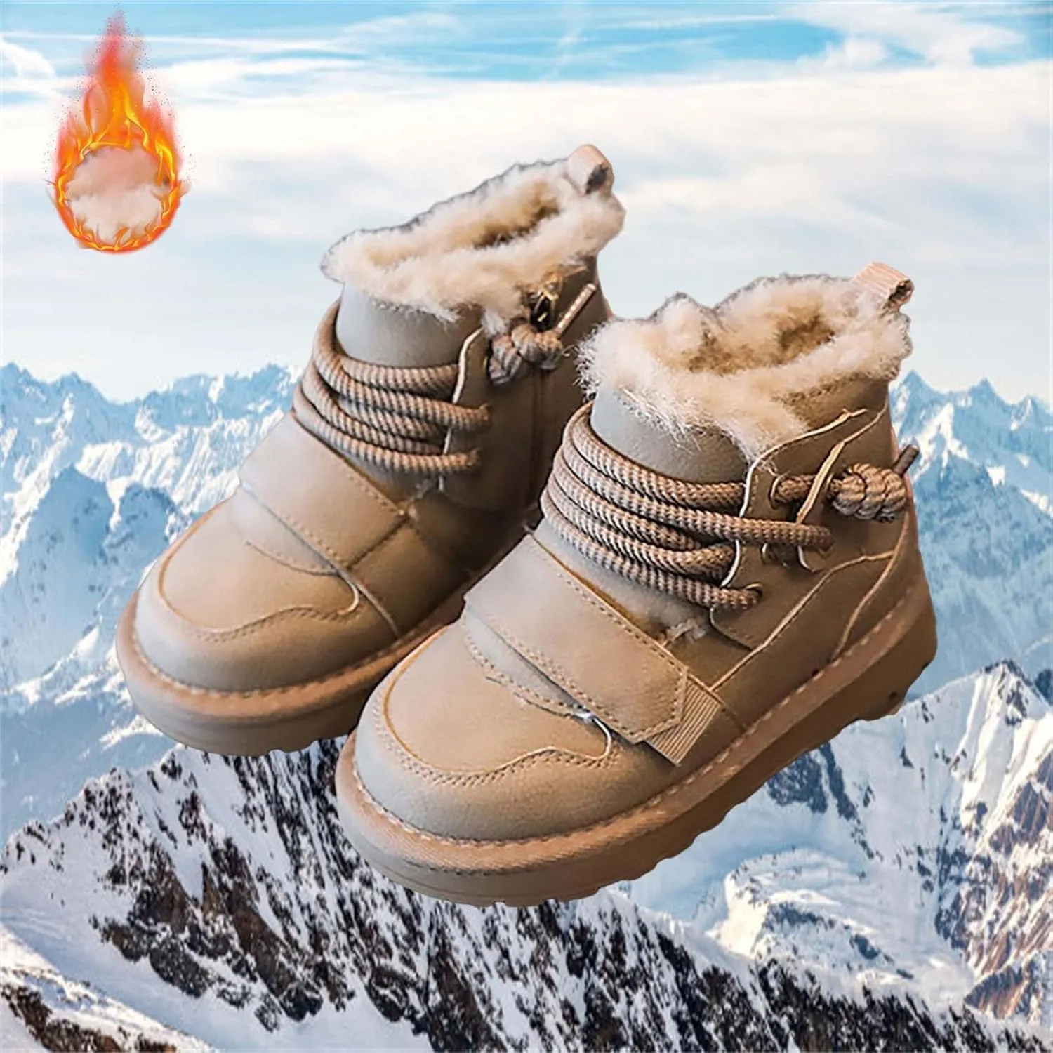 Winter Girls Boys Ankle Boots Kids Comfortable Warm Lined Comfort Casual Sports Shoes for Children Outdoor Hiking