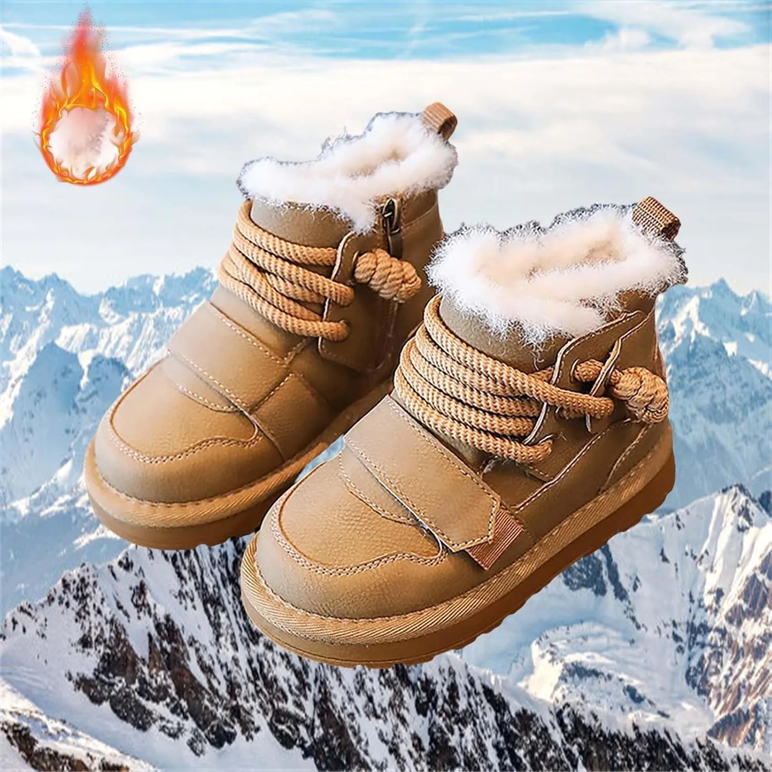 Winter Girls Boys Ankle Boots Kids Comfortable Warm Lined Comfort Casual Sports Shoes for Children Outdoor Hiking