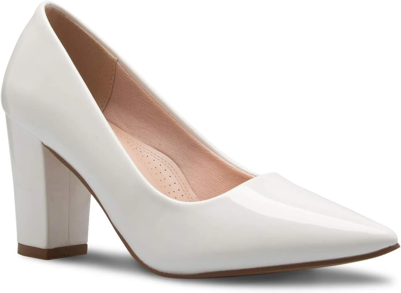 Women's Classic Pointed-Toe Elegant Pumps Low Block Heel - Adorable, Comfortable