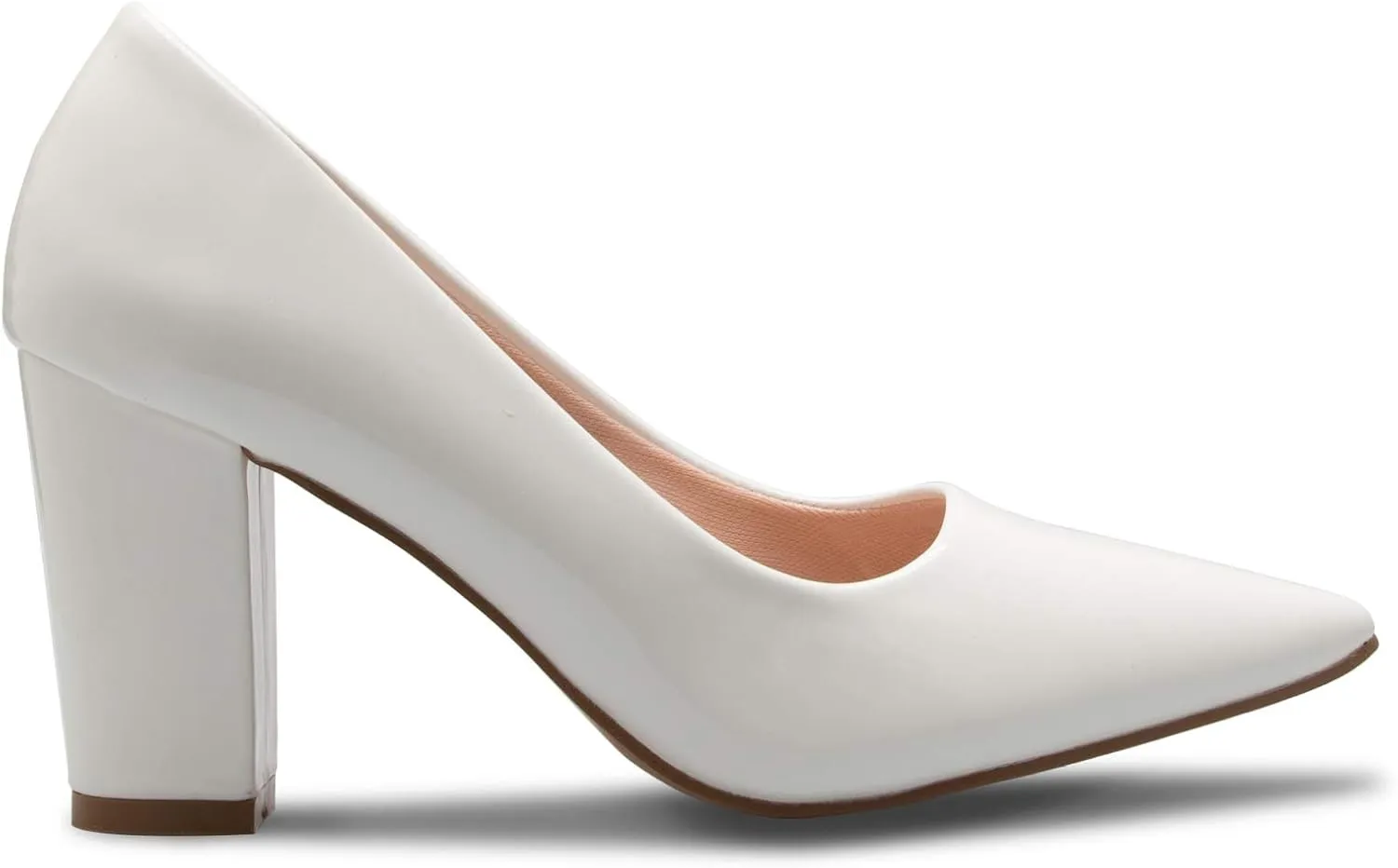 Women's Classic Pointed-Toe Elegant Pumps Low Block Heel - Adorable, Comfortable