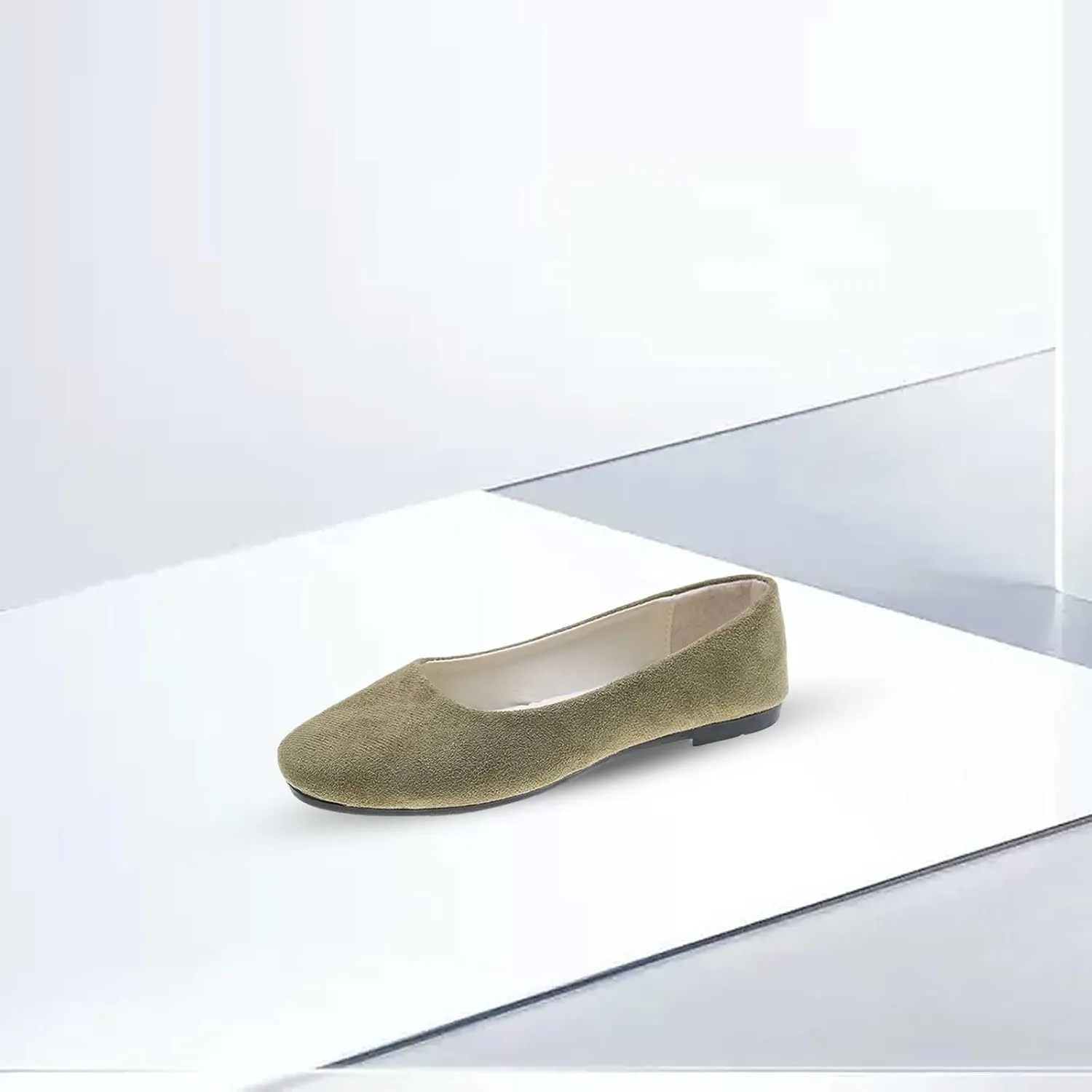 Womens Shoes Round Toe Ballet Flats Shoes Loafers & Slip-ons Solid Color Comfortable Soft Flat Lightweight