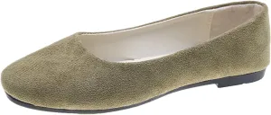 Womens Shoes Round Toe Ballet Flats Shoes Loafers & Slip-ons Solid Color Comfortable Soft Flat Lightweight