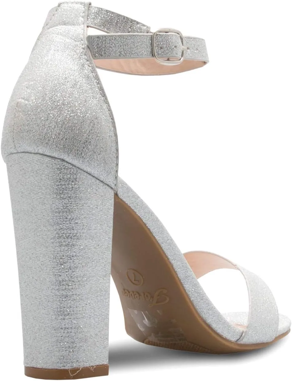 Women's Strappy Chunky Block High Heel - Formal, Wedding, Party ? Simple Classic Pump