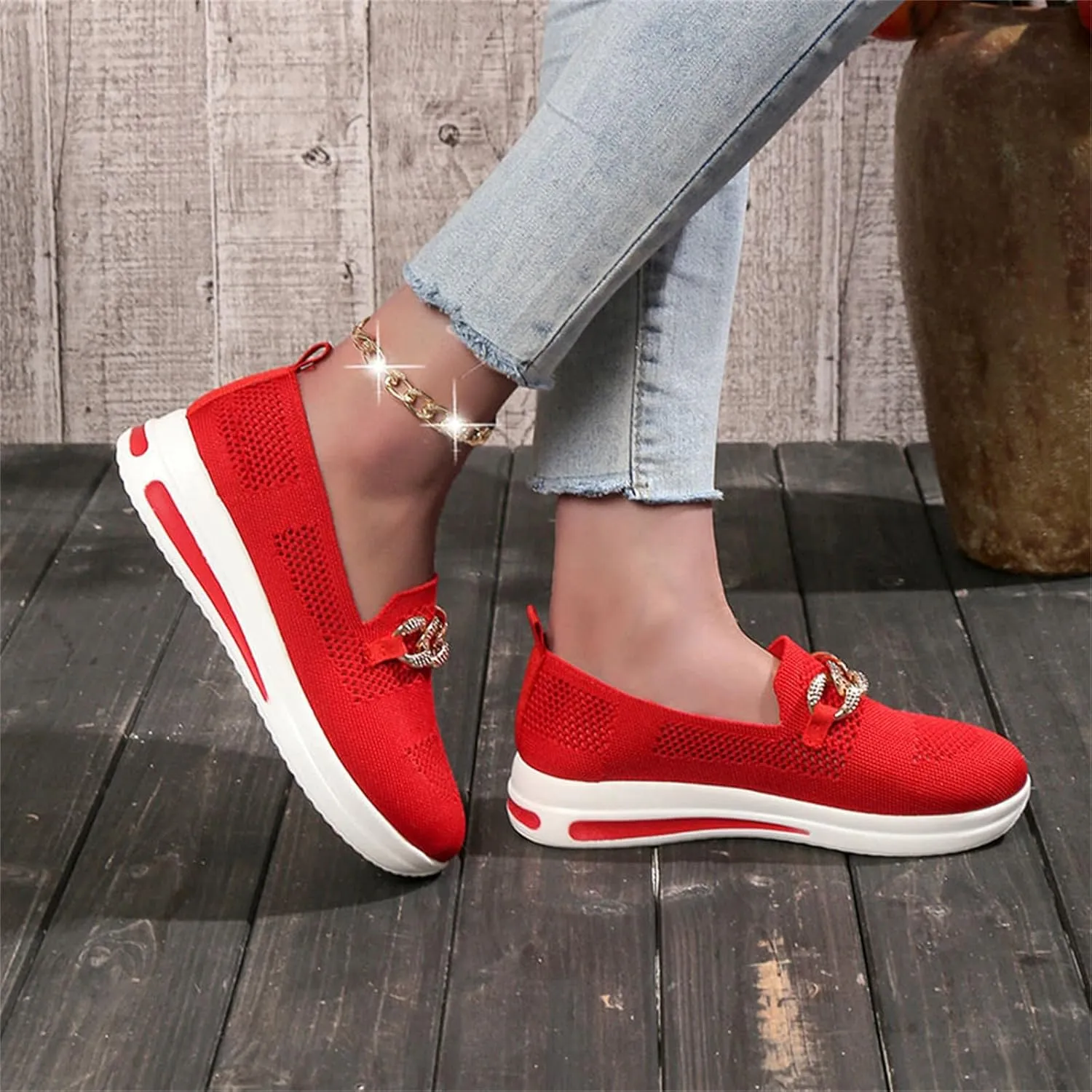 Womens Walking Shoes Trendy Orthopedic Shoes Breathable Mesh Loafers Wide Walking Sneakers Lightweight Non Slip Shoes