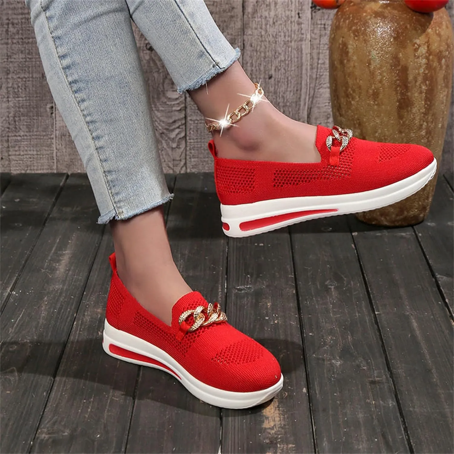 Womens Walking Shoes Trendy Orthopedic Shoes Breathable Mesh Loafers Wide Walking Sneakers Lightweight Non Slip Shoes