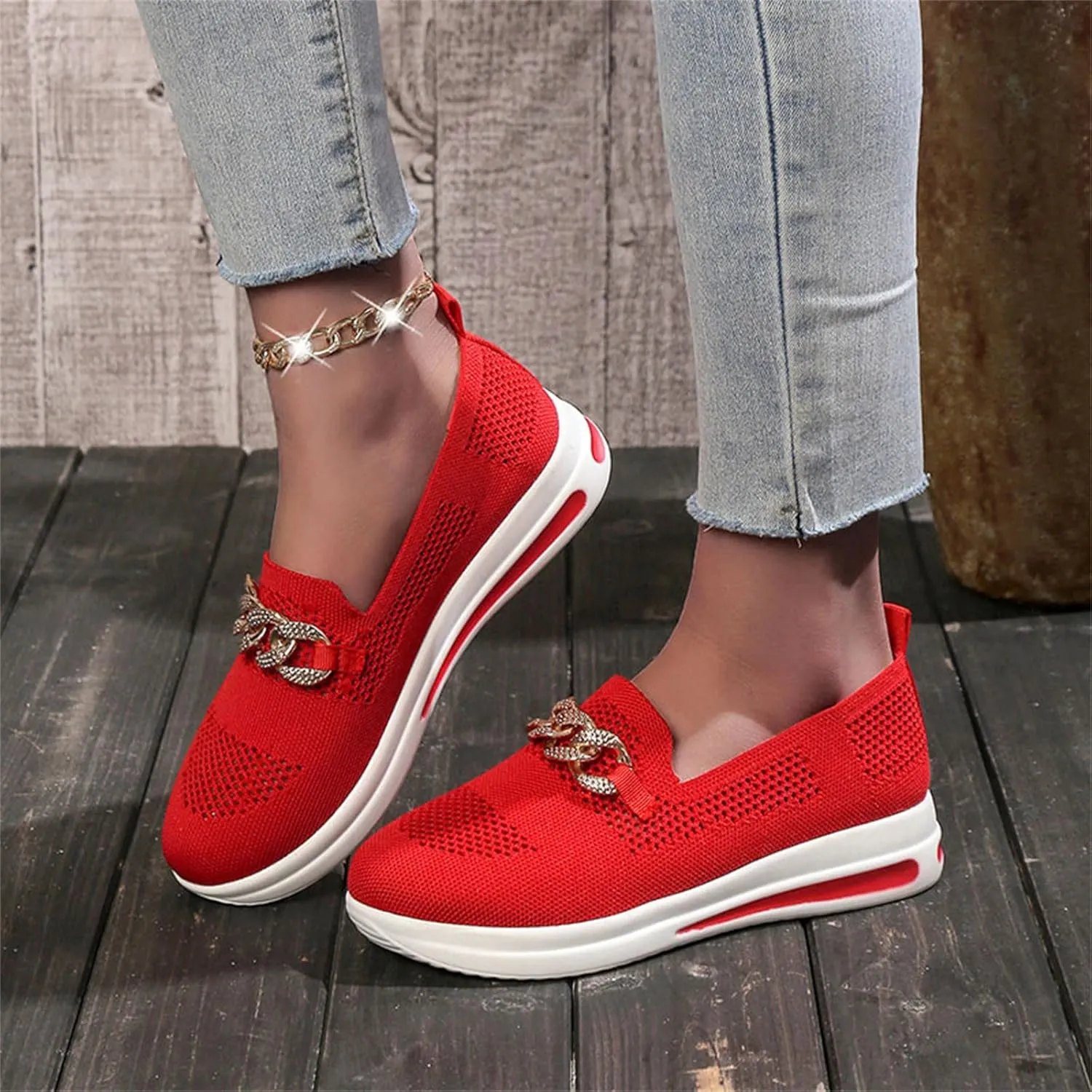 Womens Walking Shoes Trendy Orthopedic Shoes Breathable Mesh Loafers Wide Walking Sneakers Lightweight Non Slip Shoes