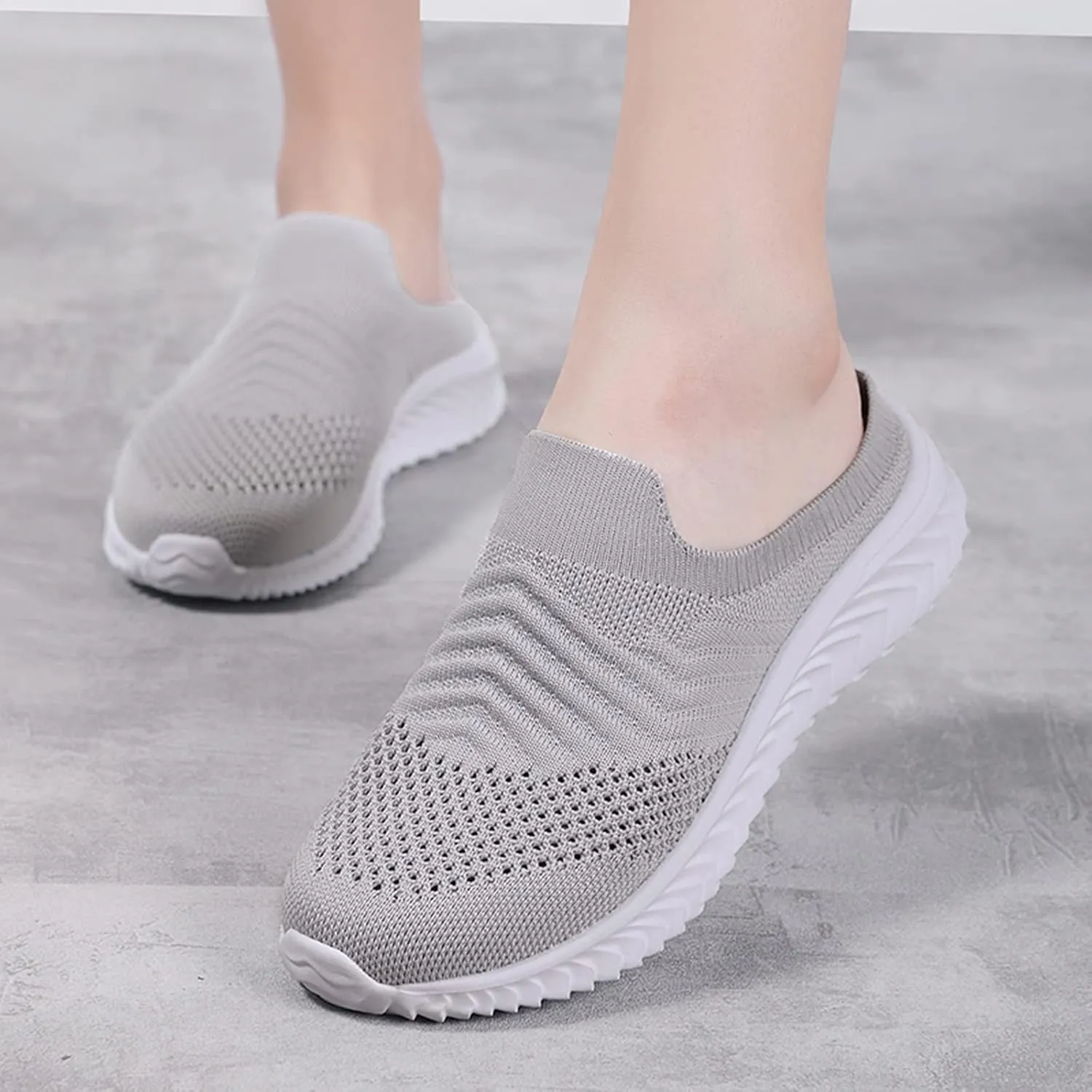 Womens Walking Tennis Shoes Lightweight Orthopedic Loafers Casual Breathable Sneakers Comfortable Mules Casual Garden Clogs