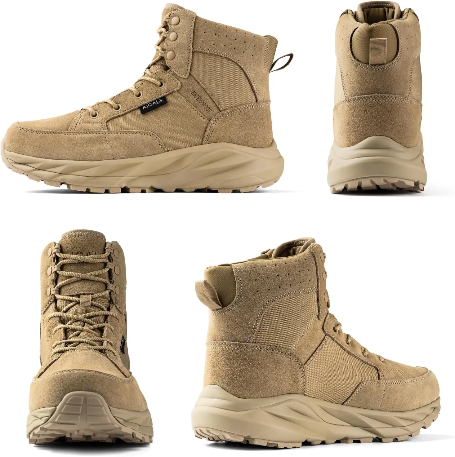 Work Boots for Men 6 Inches Waterproof Military Tactical Shoes Mens Combat Hiking Boots