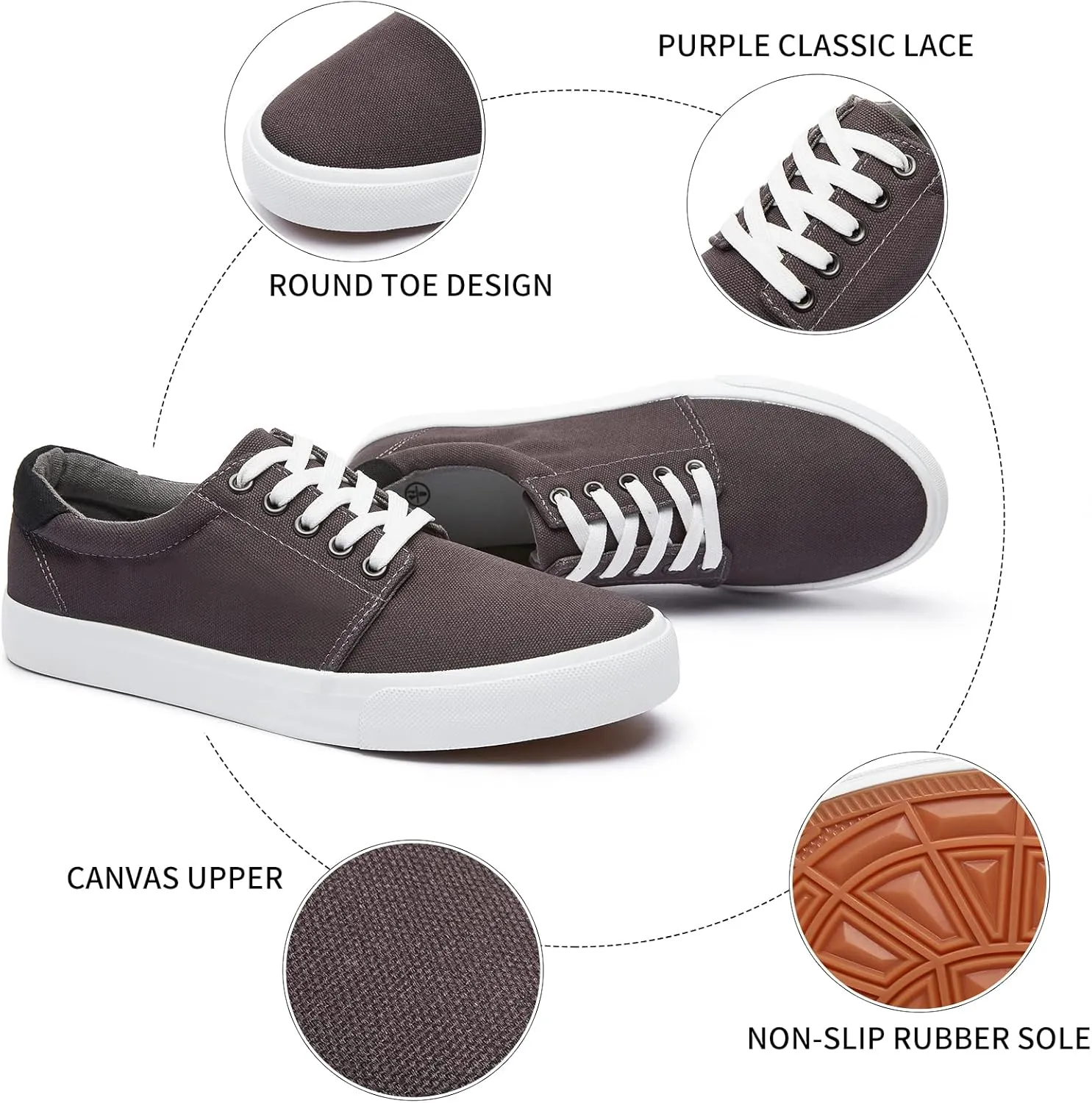 yageyan Mens Canvas Shoes Low top Sneakers Black Fashion Mens Casual Shoes
