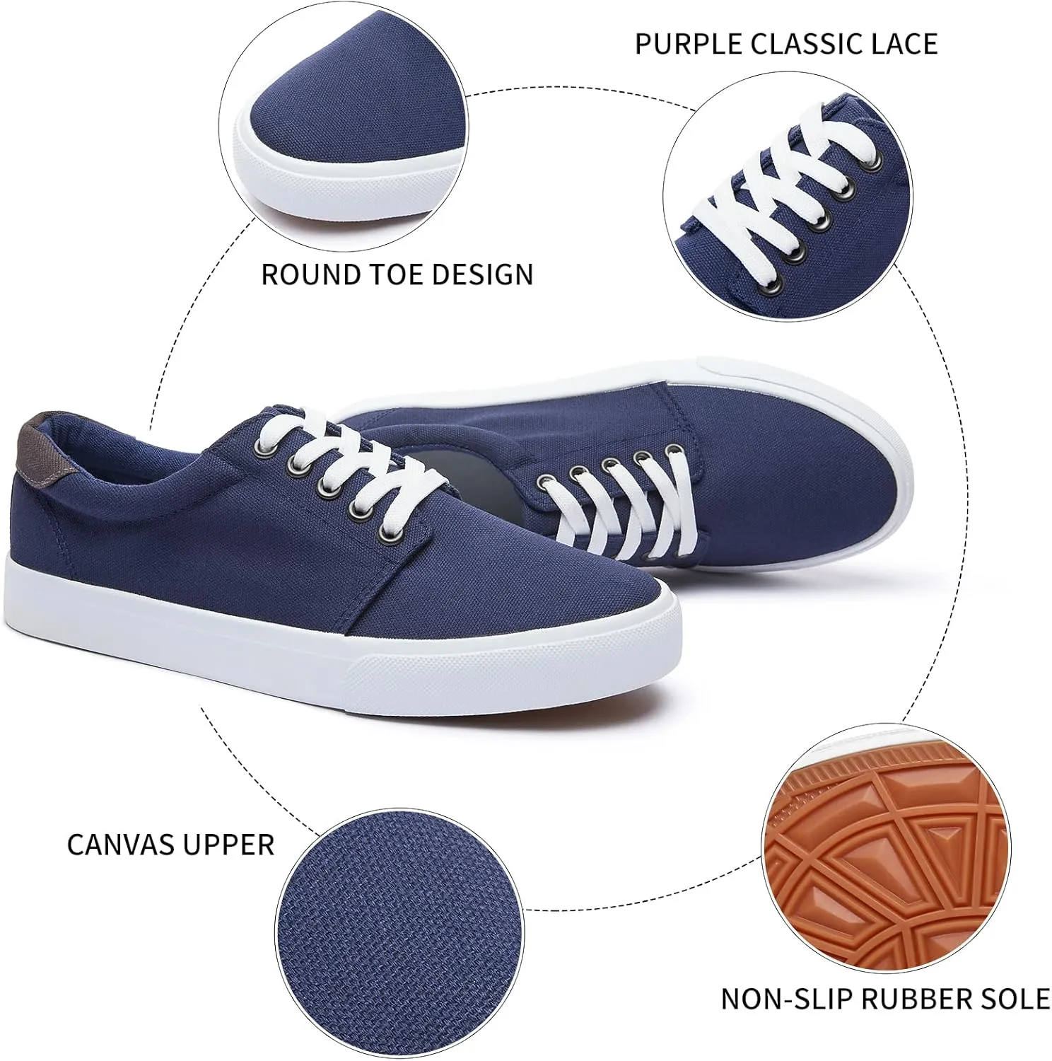 yageyan Mens Canvas Shoes Low top Sneakers Black Fashion Mens Casual Shoes
