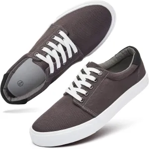 yageyan Mens Canvas Shoes Low top Sneakers Black Fashion Mens Casual Shoes