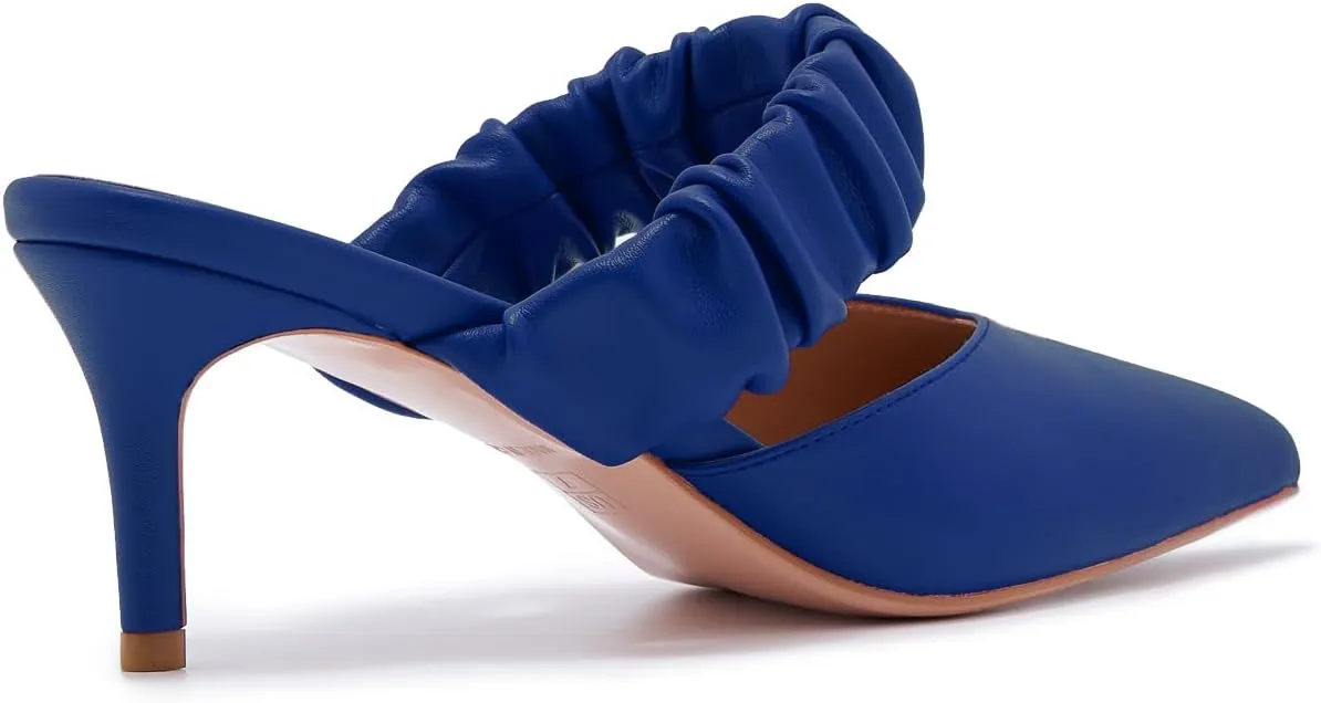 ZXHYZLZ Pointed Toe Kitten Heels For Women 2.5-Inch Low Heels Comfortable Closed Toe Heels Slingback