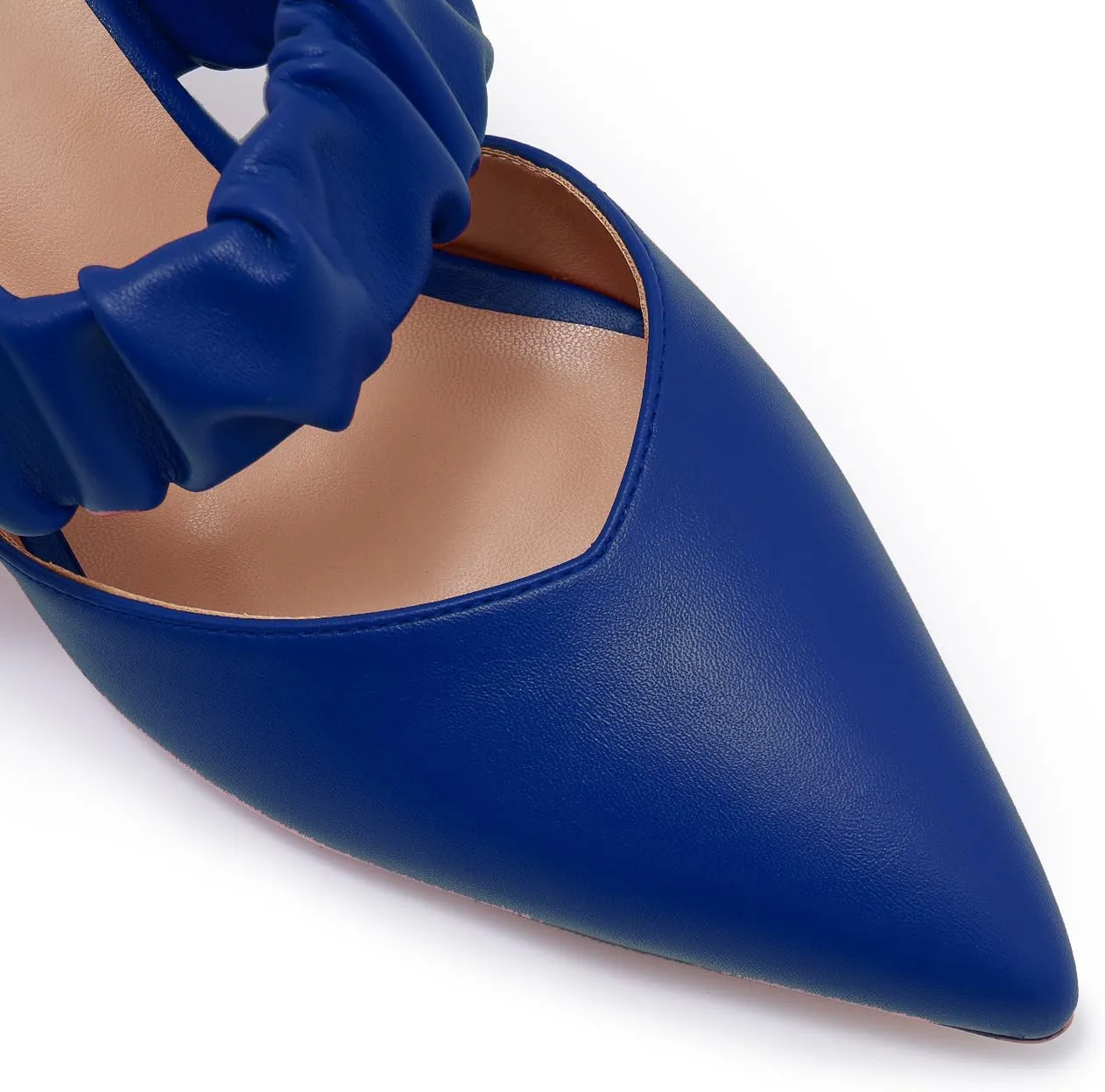 ZXHYZLZ Pointed Toe Kitten Heels For Women 2.5-Inch Low Heels Comfortable Closed Toe Heels Slingback