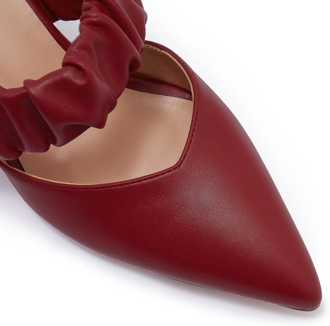 ZXHYZLZ Pointed Toe Kitten Heels For Women 2.5-Inch Low Heels Comfortable Closed Toe Heels Slingback