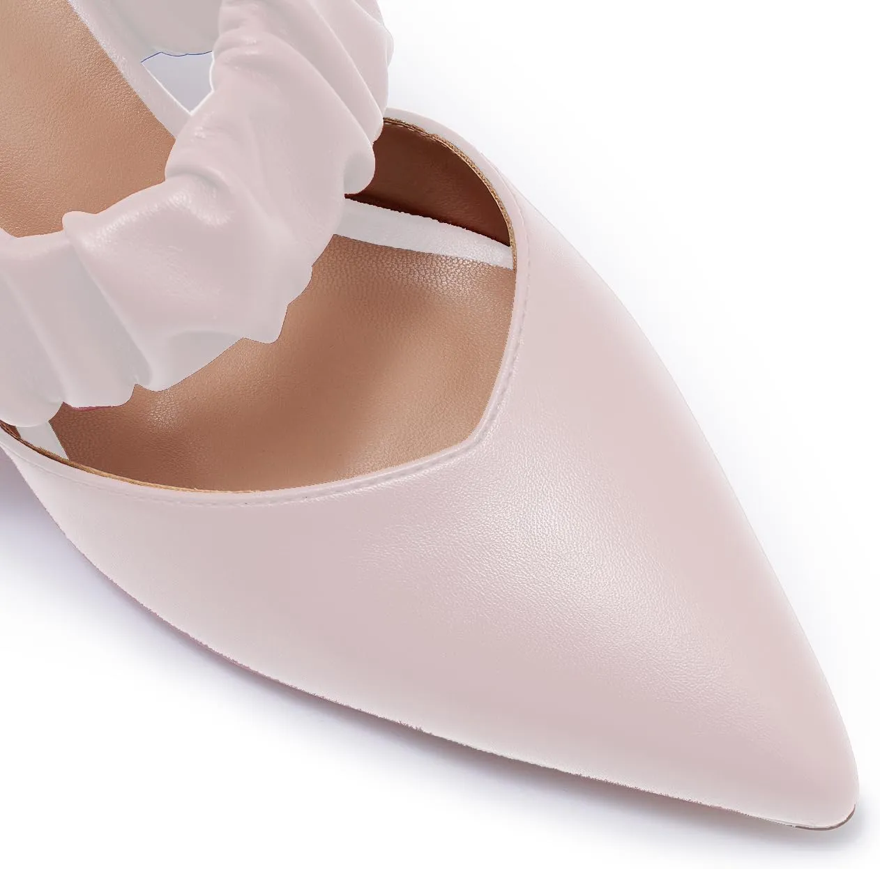 ZXHYZLZ Pointed Toe Kitten Heels For Women 2.5-Inch Low Heels Comfortable Closed Toe Heels Slingback