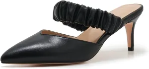 ZXHYZLZ Pointed Toe Kitten Heels For Women 2.5-Inch Low Heels Comfortable Closed Toe Heels Slingback