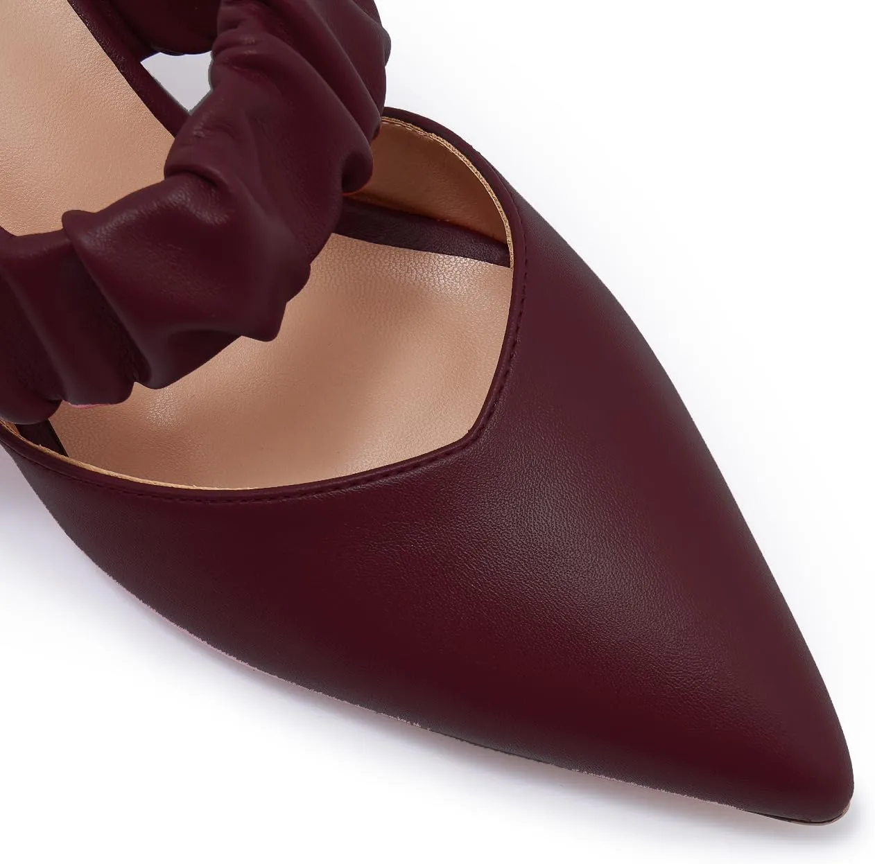 ZXHYZLZ Pointed Toe Kitten Heels For Women 2.5-Inch Low Heels Comfortable Closed Toe Heels Slingback