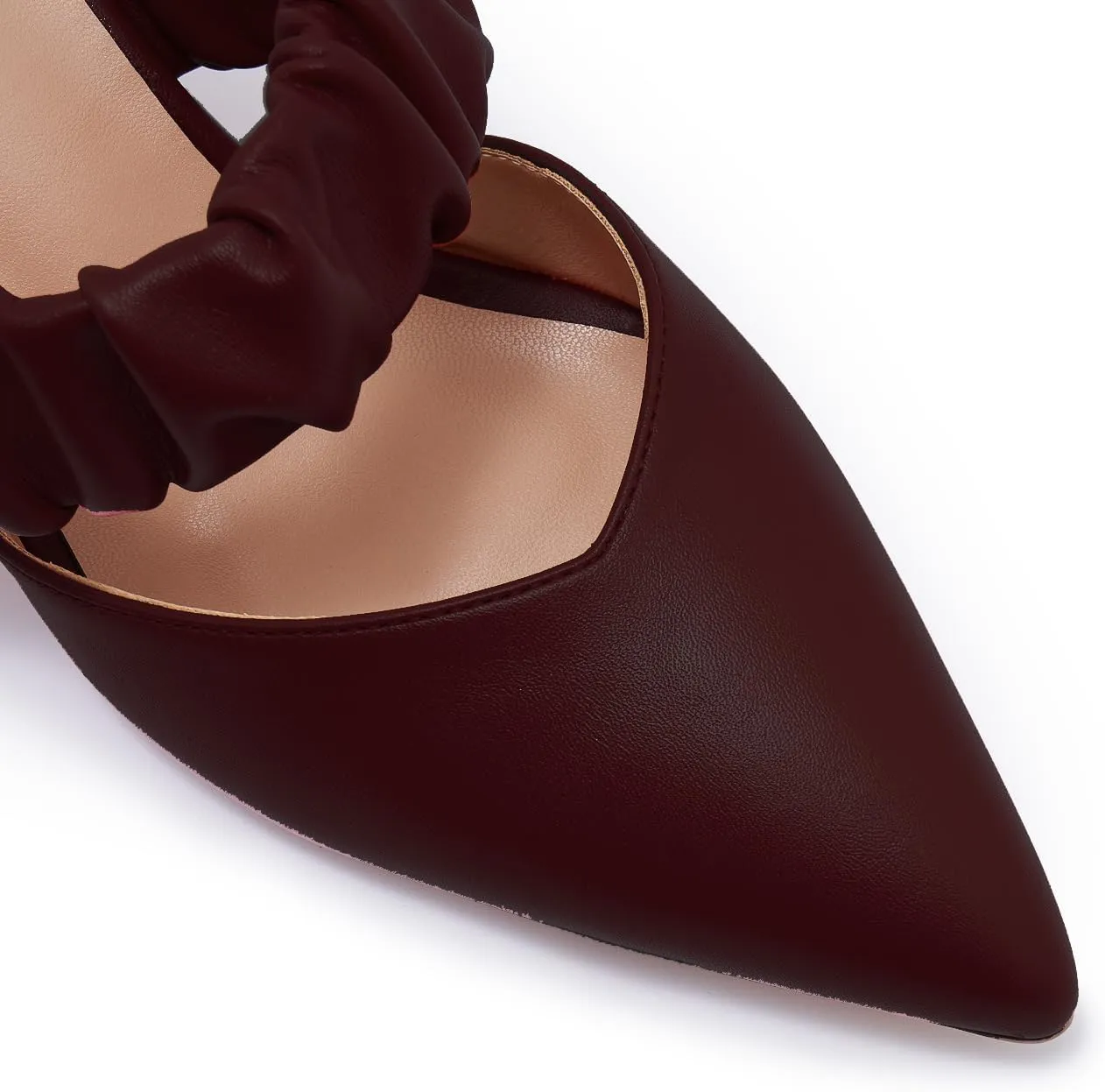 ZXHYZLZ Pointed Toe Kitten Heels For Women 2.5-Inch Low Heels Comfortable Closed Toe Heels Slingback